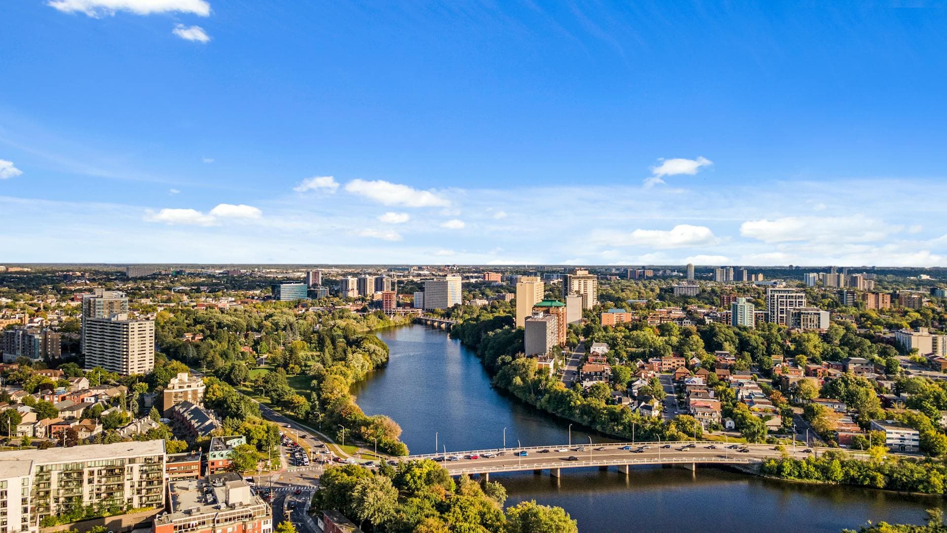 Ottawa Panorama Over Rideau River